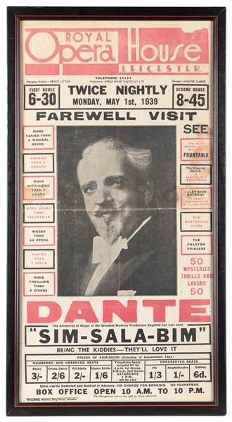  DANTE (Harry Jansen, 1883 - 1955). Farewell Visit. Dante. S...