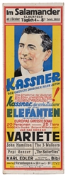  KASSNER, Alois (1887 – 1970). Kassner. Variete. Hamburg: Ad...