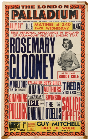  POLLOCK, Channing (1926 – 2006). London Palladium Playbill....