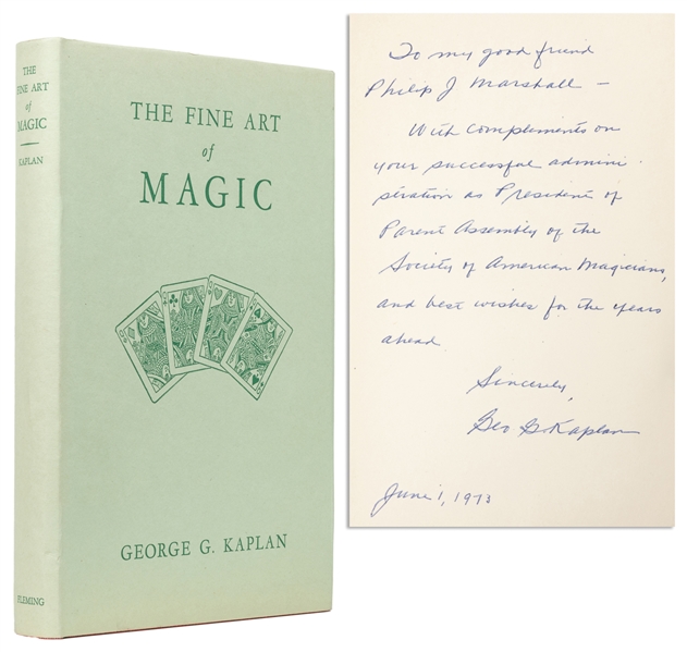  KAPLAN, George. The Fine Art of Magic. York: Fleming Book C...