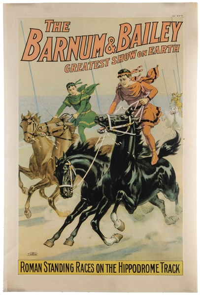  Barnum & Bailey / Roman Standing Races on the Hippodrome Tr...