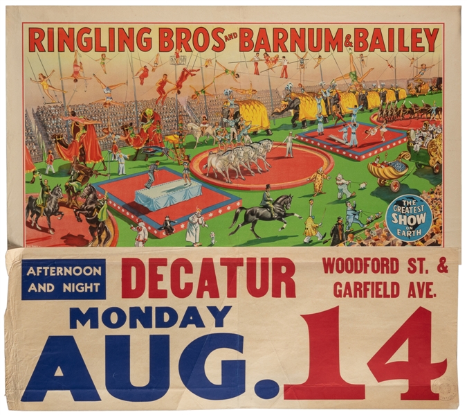  Ringling Bros. and Barnum & Bailey. Circa 1940s. Color offs...