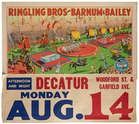  Ringling Bros. and Barnum & Bailey. Circa 1940s. Color offs...