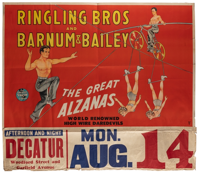  Ringling Bros. and Barnum & Bailey / Alzanas. Circa 1940s. ...