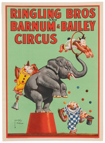  WOOD, Lawson (1878 – 1957). Ringling Bros. and Barnum & Bai...