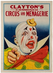 Clayton's Combined Circus and Menagerie. Erie Litho, ca. 19...