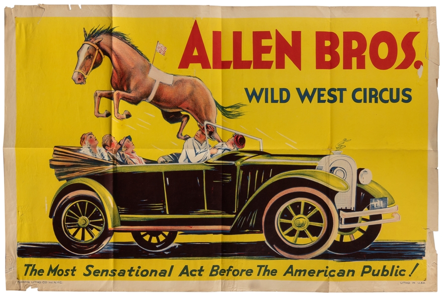  Allen Bros. Wild West Circus / The Most Sensational Act Bef...