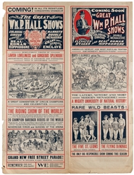  The Great Wm. P. Hall Shows. Pair of Identical Heralds. Mil...