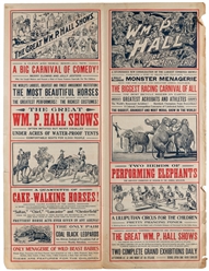  The Great Wm. P. Hall Shows. Pair of Identical Heralds. Mil...