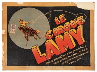  Trio of “Cirque Lamy French Window Cards. Paris: Bedos, [c...