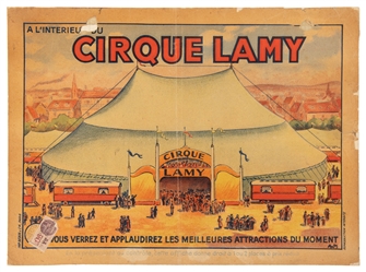  Trio of “Cirque Lamy French Window Cards. Paris: Bedos, [c...