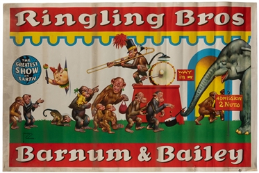  WOOD, Lawson (English, 1878-1957). Color Lithograph Standee...