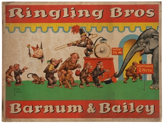  WOOD, Lawson (English, 1878-1957). Color Lithograph Standee...