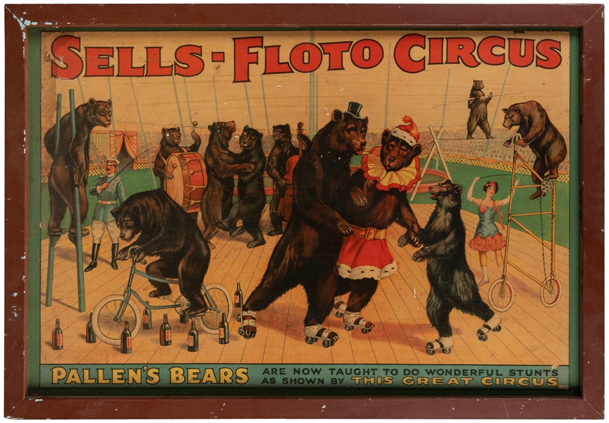  Sells-Floto Circus / Pallens Bears. [Erie Litho], ca. 1920...