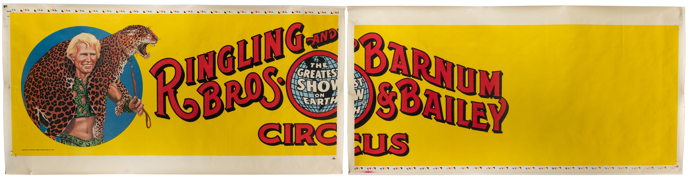  Ringling Bros. and Barnum & Bailey Banner Poster. 1985. Pos...