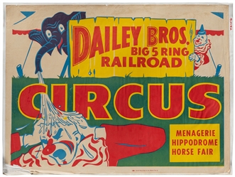  Dailey Bros. Big Railroad Circus. Three posters. Circa 1940...