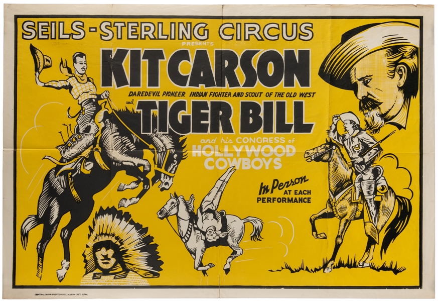  Seils-Sterling Circus / Kit Carson and Tiger Bill. Mason Ci...