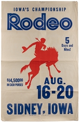  Iowa's Championship Rodeo. Sidney, IA: Argus, ca. 1950s. 44...