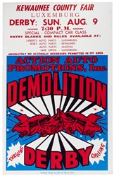  Seven Demolition Derby Window Cards. Circa late 20th centur...