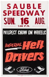  Seven Demolition Derby Window Cards. Circa late 20th centur...