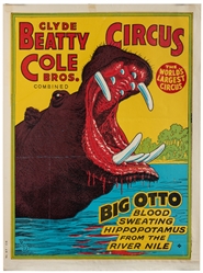  Clyde Beatty-Cole Bros. Circus. Group of 6 half-sheet poste...