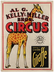  [CIRCUS]. Five American half-sheet circus posters. Circa 19...