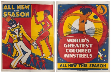  [MINSTRELS]. A pair of circus posters. Eureka Springs, AR: ...