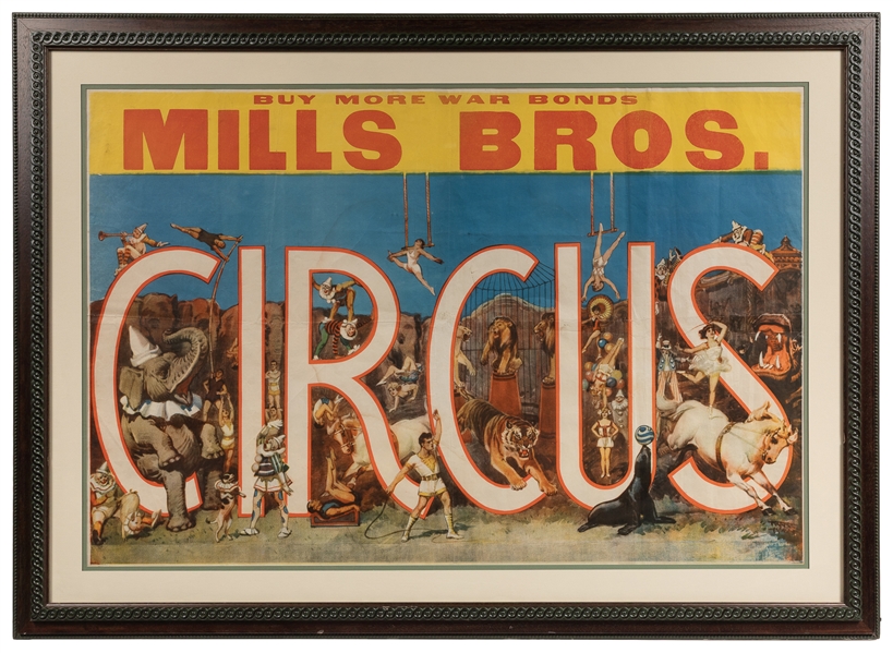 HOBAN, Frank (1870 – 1943). Mills Bros. Circus. Circa 1940s...