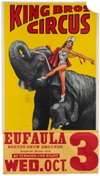  [CIRCUS]. Group of 6 American half-sheet posters. Circa 195...