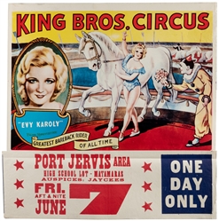  [CIRCUS]. Group of 6 American half-sheet posters. Circa 195...