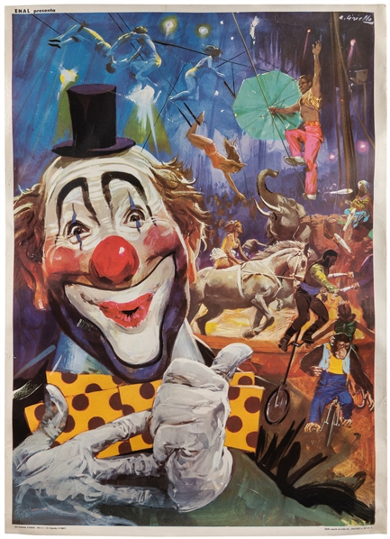  CIRIELLO, Averado. [Circus]. Milan: Fiorin, 1968. Large off...
