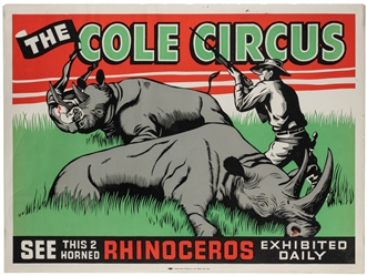  [CIRCUS]. Group of 6 half-sheet posters. Circa 1940s-60s. I...