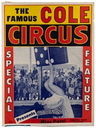  [CIRCUS]. Group of 6 half-sheet posters. Circa 1940s-60s. I...