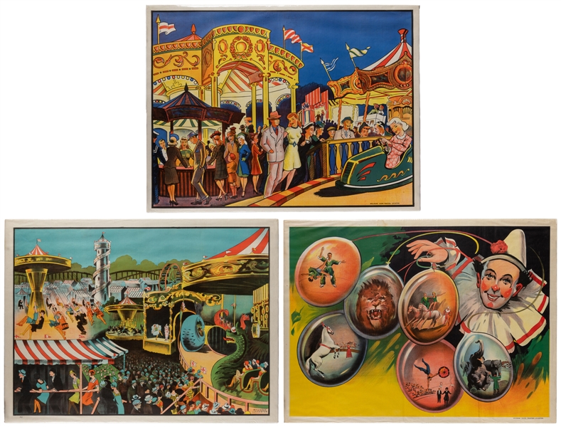  Trio of British fair / carnival posters. Leicester: Willson...