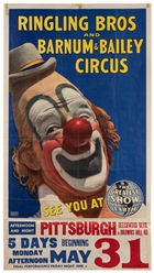  Three American circus posters. Circa 1940s. Including Ringl...