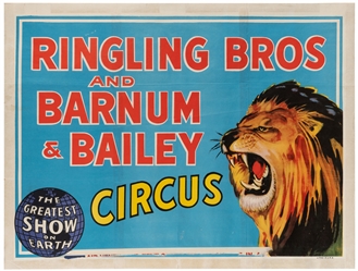  Three American circus posters. Circa 1940s. Including Ringl...