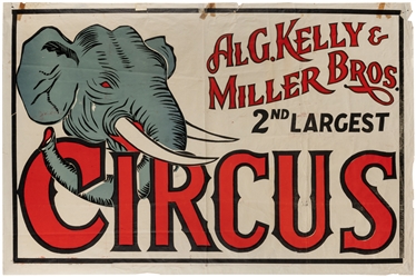  Three American circus posters. Circa 1940s. Including Ringl...