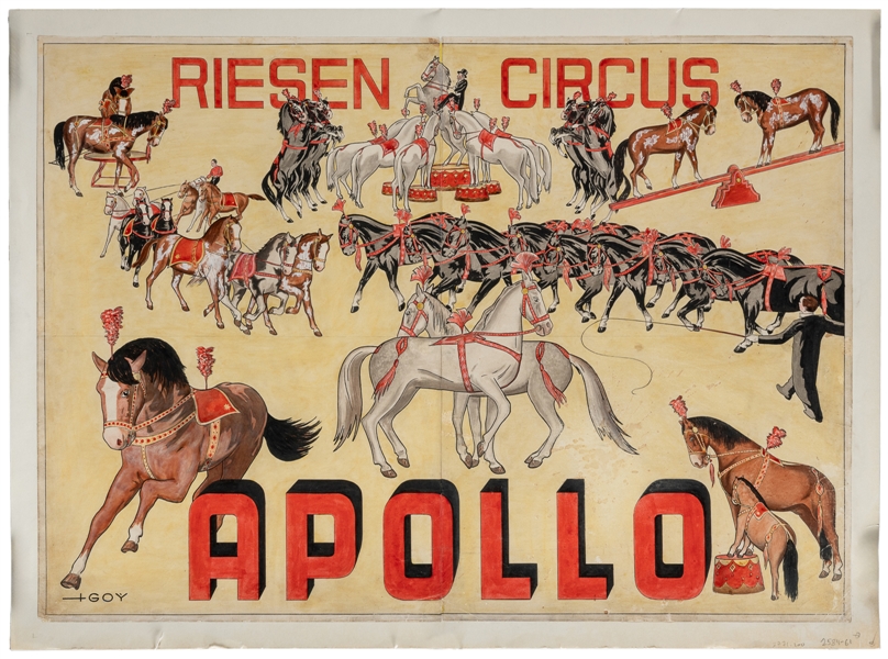  GOY. Riesen Circus / Apollo. Poster maquette. Germany, ca. ...