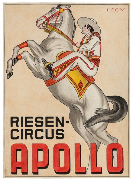  GOY. Riesen Circus / Apollo. Poster maquette. Germany, ca. ...