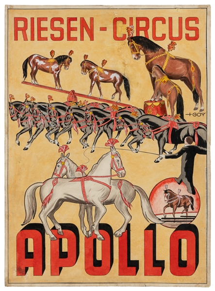  GOY. Riesen Circus / Apollo. Poster maquette. Germany, ca. ...
