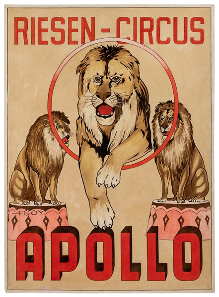  GOY. Riesen Circus / Apollo. Poster maquette. Germany, ca. ...