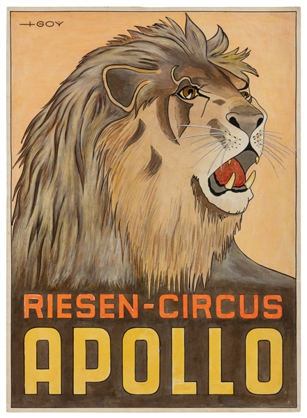  GOY. Riesen Circus / Apollo. Poster maquette. Germany, ca. ...