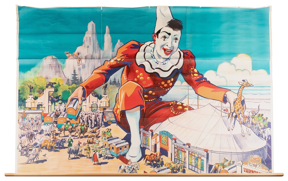  German circus six-sheet poster. Hamburg: Sulter, ca. 1950s....