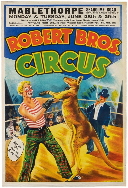  Robert Bros. Circus. Braford: W.E. Berry, ca. 1950s. Color ...