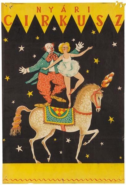  VARIOUS DESIGNERS. Group of 6 Polish circus posters. 1960s....