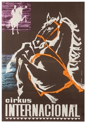  VARIOUS DESIGNERS. Group of 6 Polish circus posters. 1960s....
