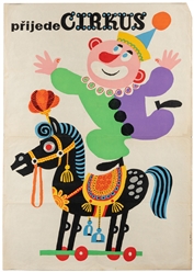  VARIOUS DESIGNERS. Group of 6 Polish circus posters. 1960s....