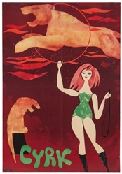  VARIOUS DESIGNERS. Group of 4 Polish circus posters. 1960s....