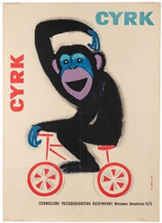  VARIOUS DESIGNERS. Group of 4 Polish circus posters. 1960s....