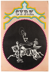  VARIOUS DESIGNERS. Group of 5 Polish circus posters. 1960s-...